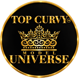 Emblema dorato Top Curvy Universe